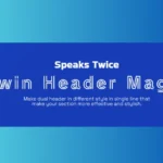 Turbo Addons Dual Header widget showing two-color heading in Elementor