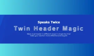 Dual Header Design Multi Color Headings in Elementor
