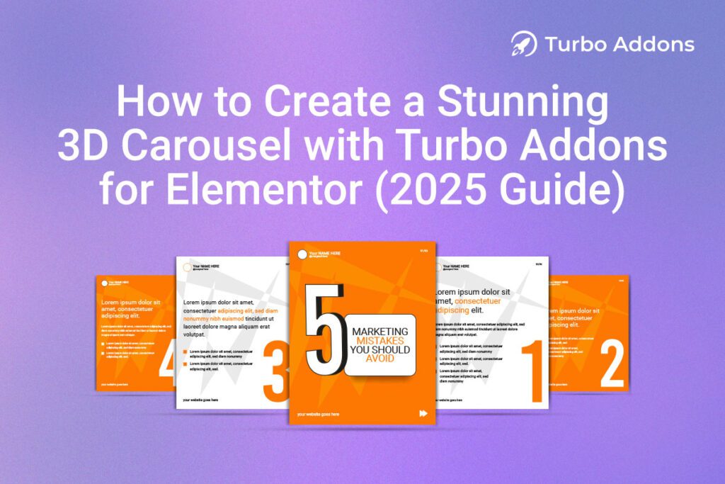 How to Create a Stunning 3D Carousel with Turbo Addons for Elementor (2025 Guide)