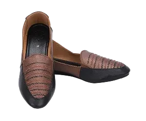 Metallic Copper Genuine Leather Pump Shoes