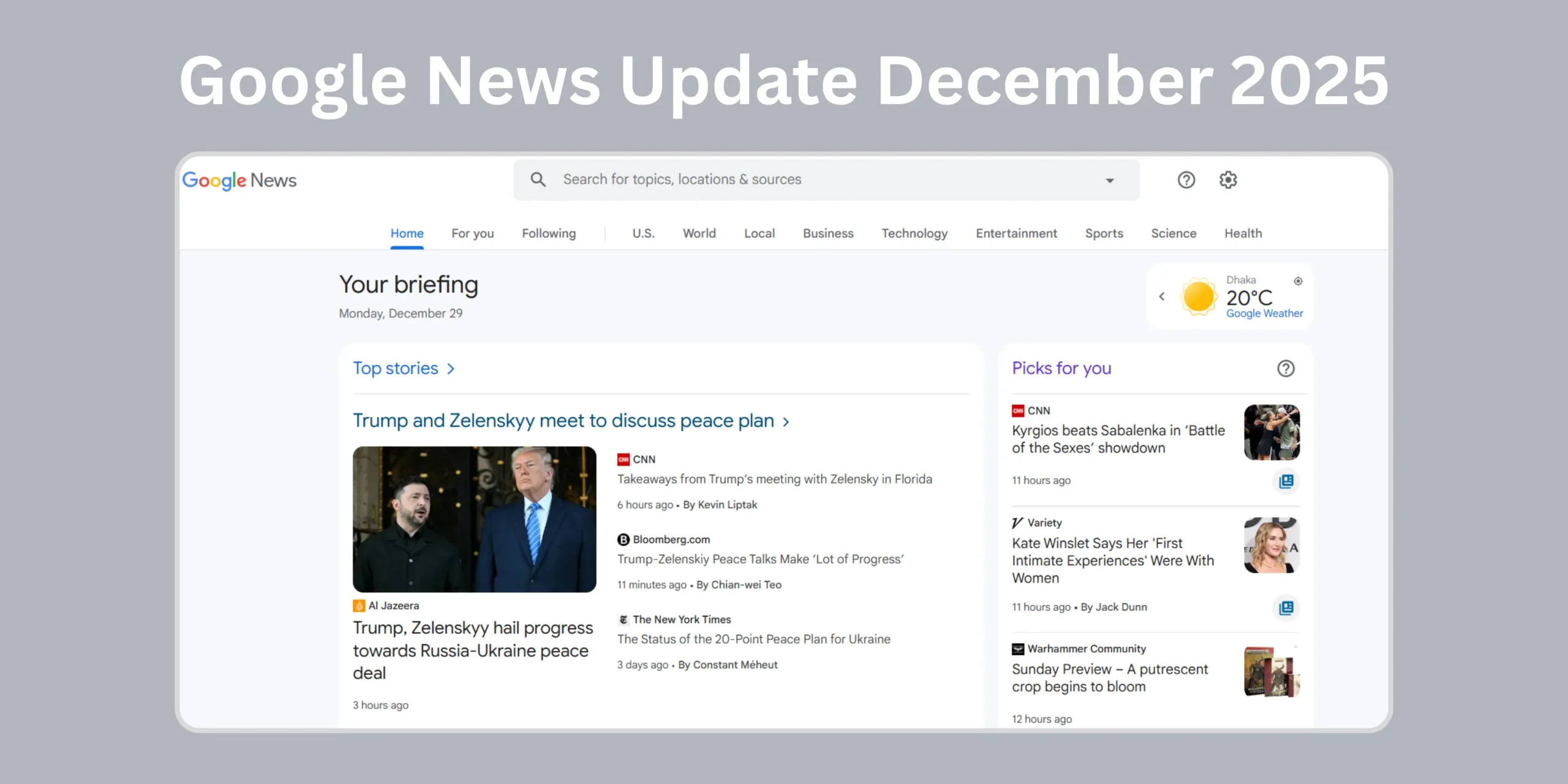 google news updated