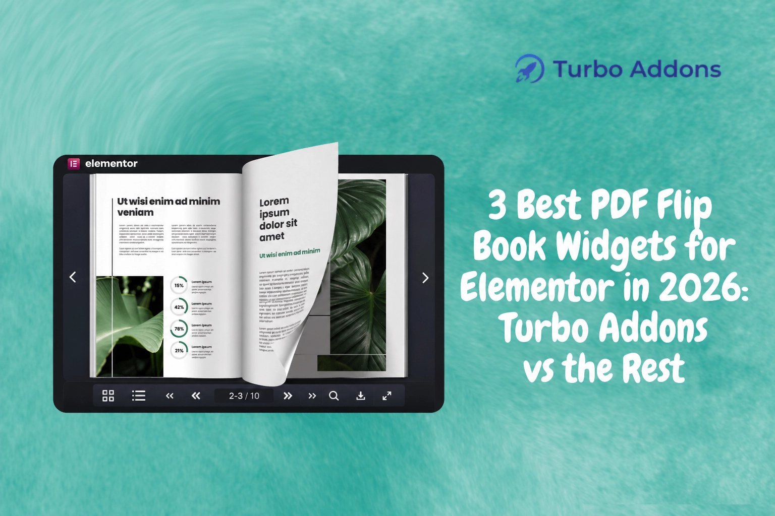 3 Best PDF Flip Book Widgets for Elementor in 2026: Turbo Addons vs the Rest