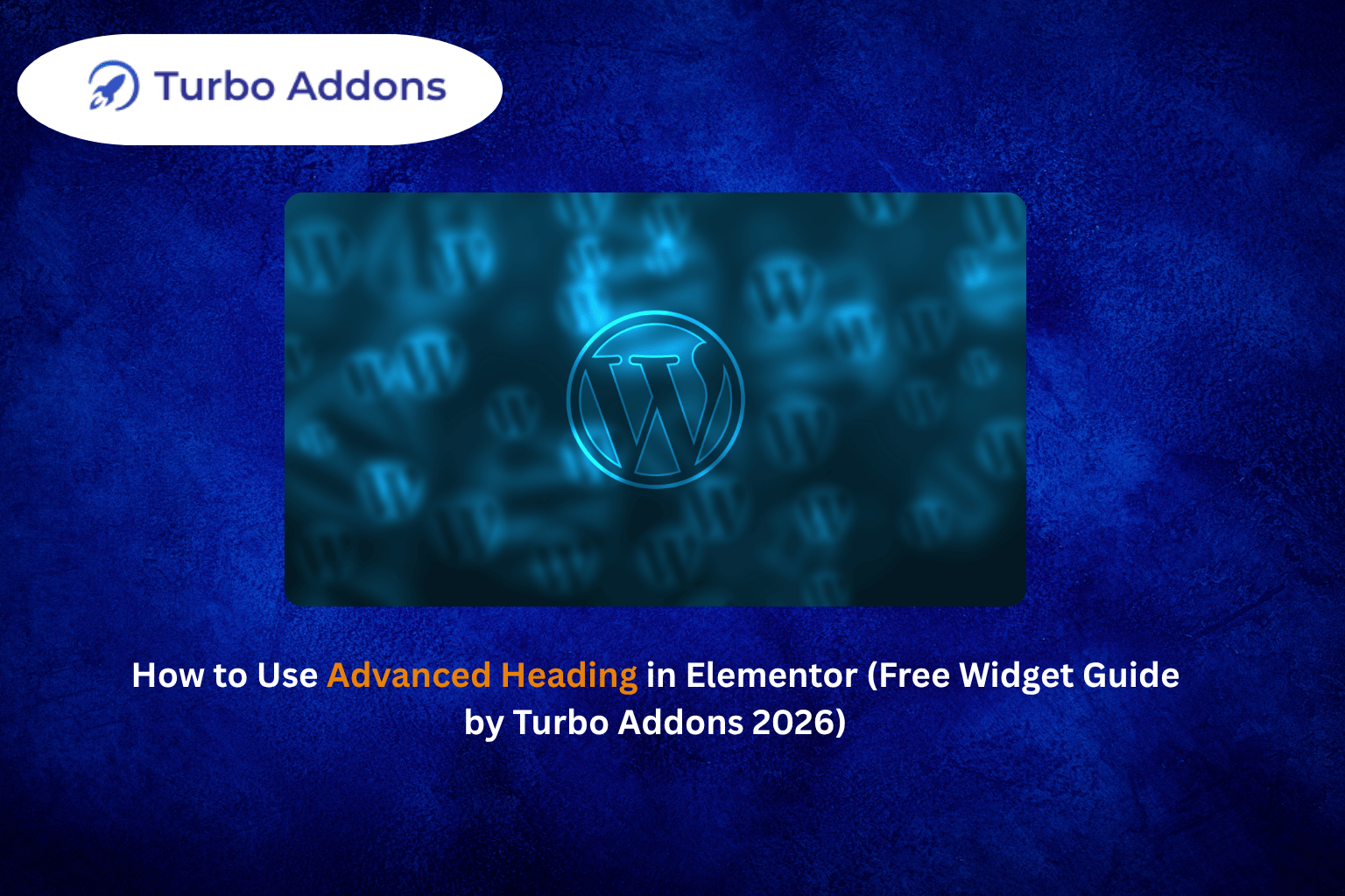 Advanced Heading widget preview in Elementor editor by Turbo Addons