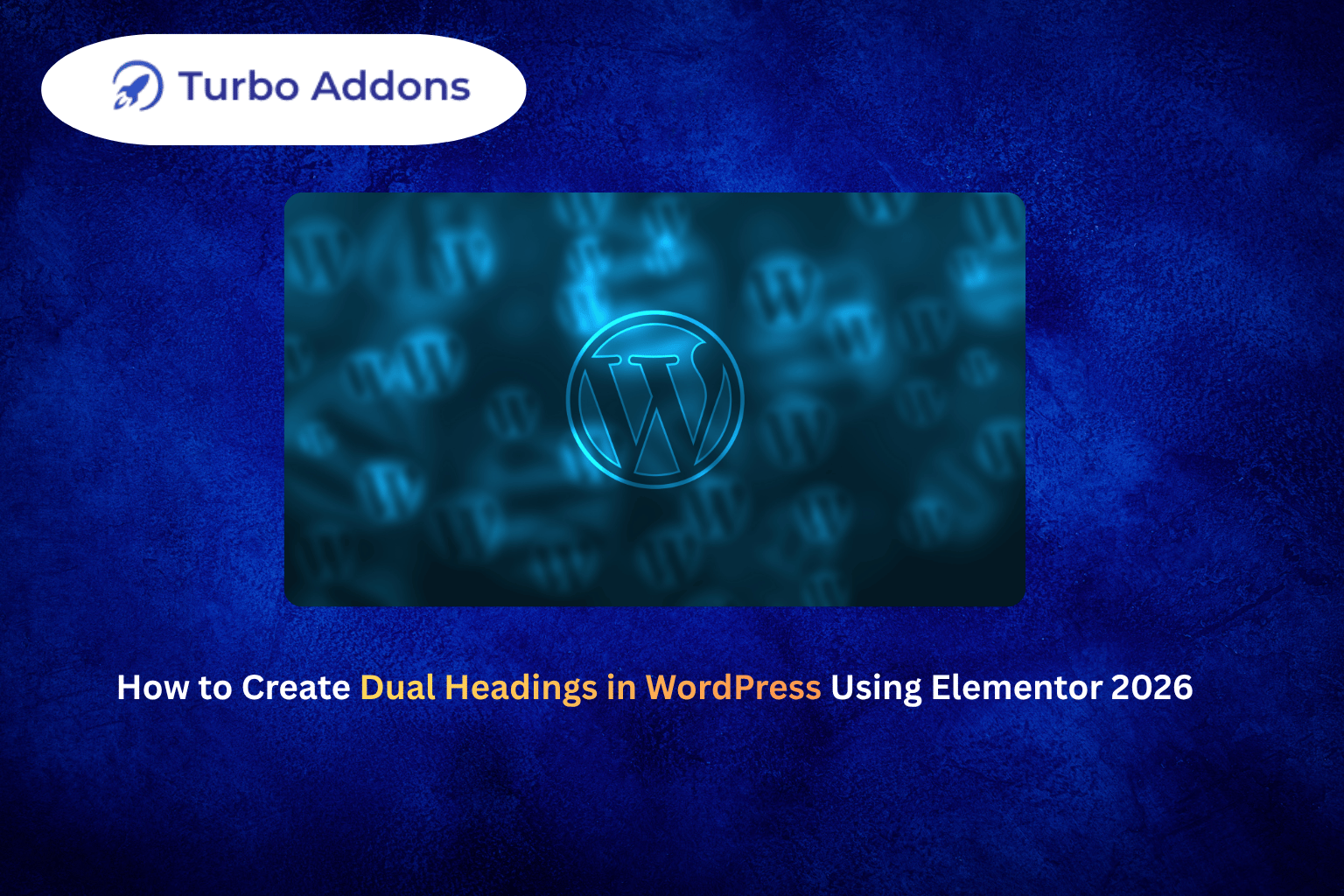 Dual headings widget preview in Elementor page builder settings