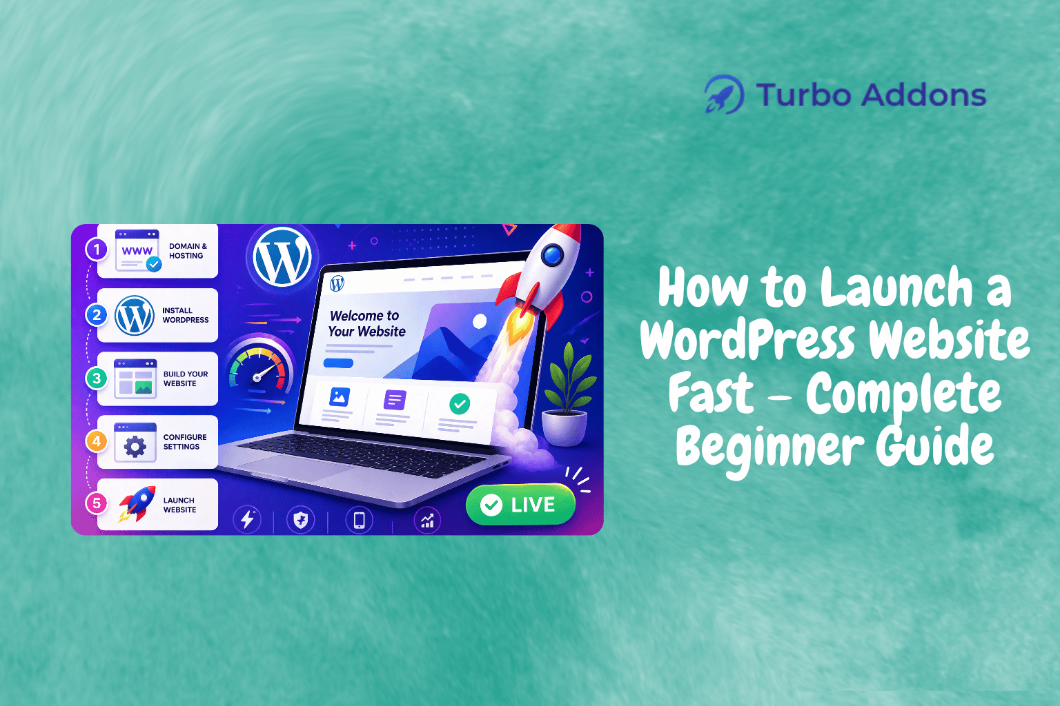 Turbo Addons featured image for WordPress website launch guide