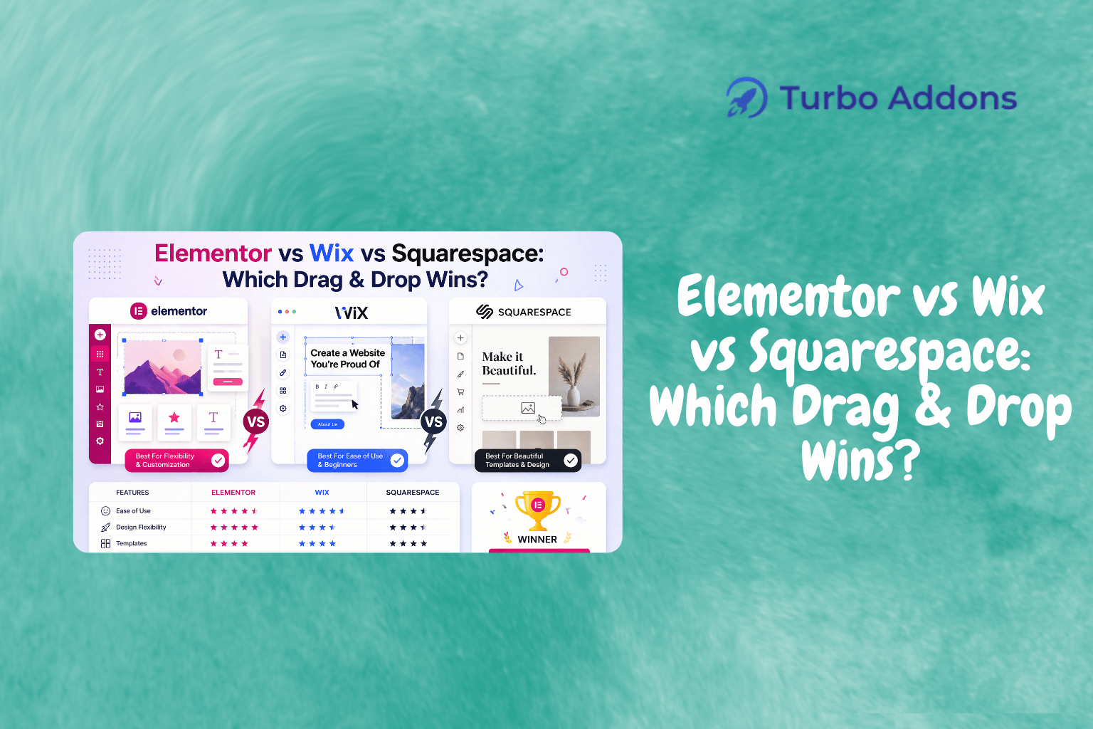 Elementor vs Wix vs Squarespace: Which Drag & Drop Wins?