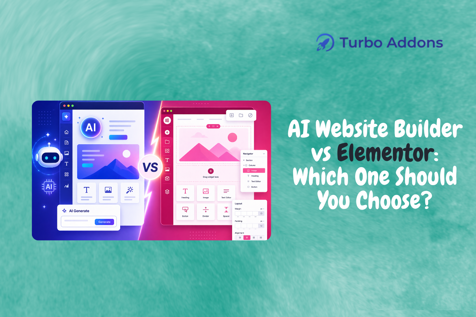 Turbo Addons featured image for Website Builder vs Elementor comparison