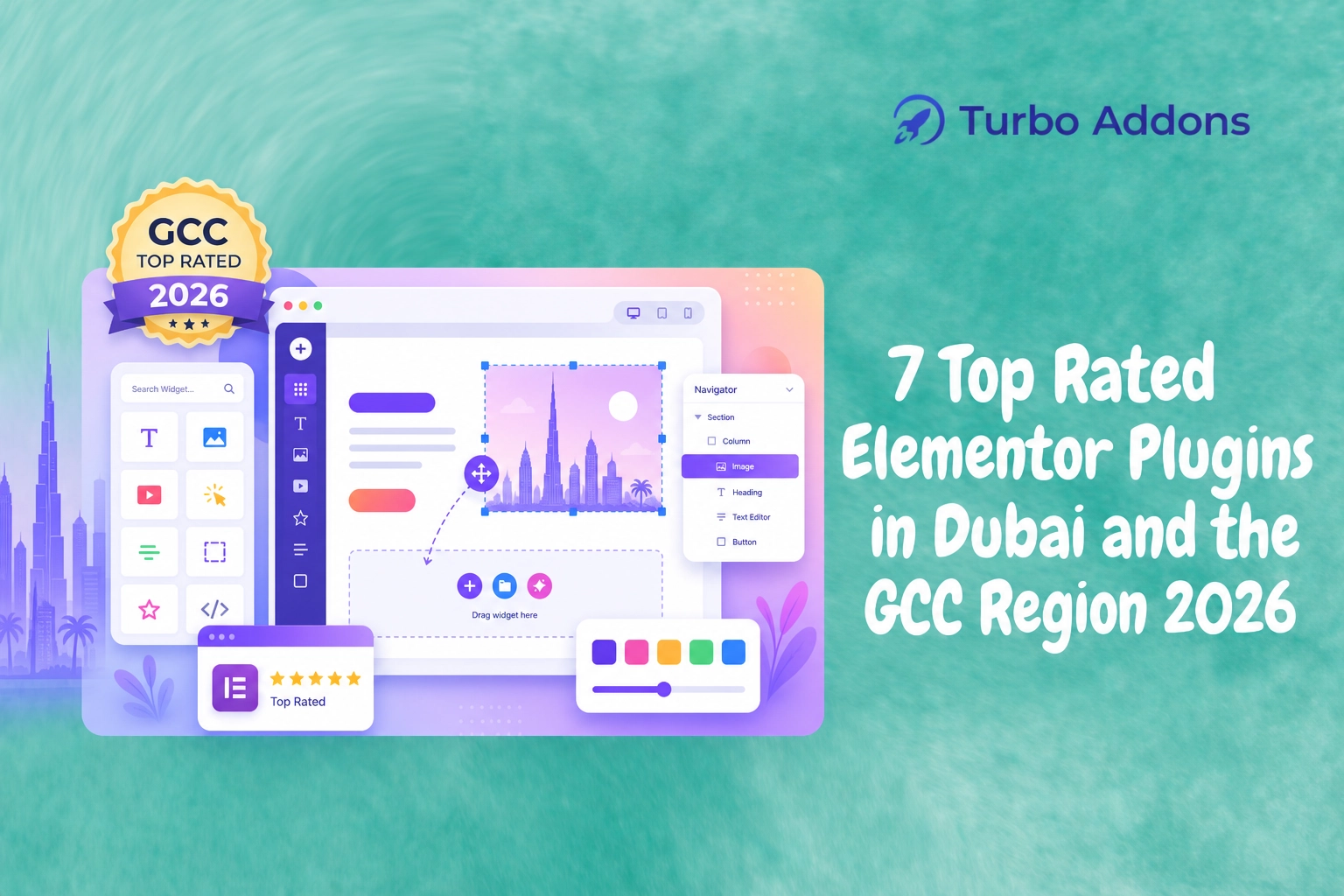 Elementor plugins comparison graphic for Dubai and GCC web developers