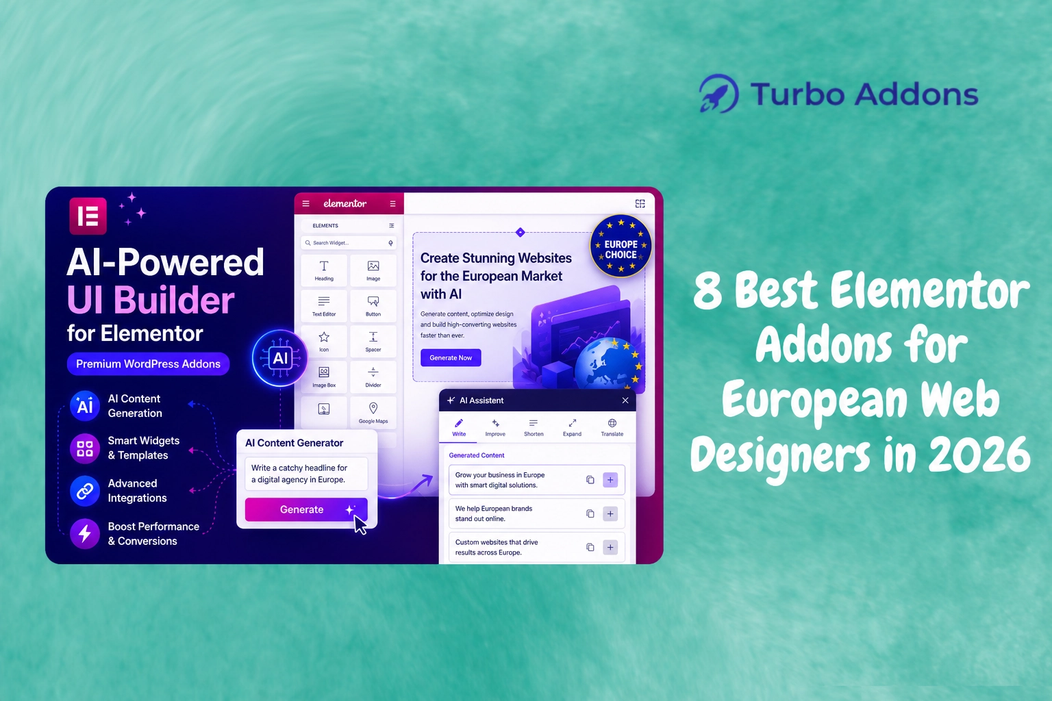 8 Top Rated WordPress Elementor Addons Across Europe in 2026 - Turbo Addons