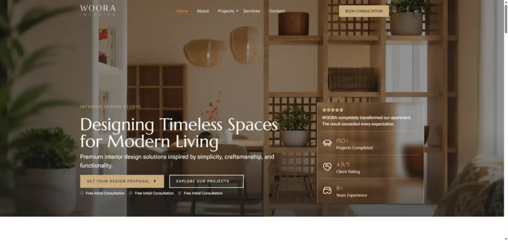 1 Luxury Interior Design Website