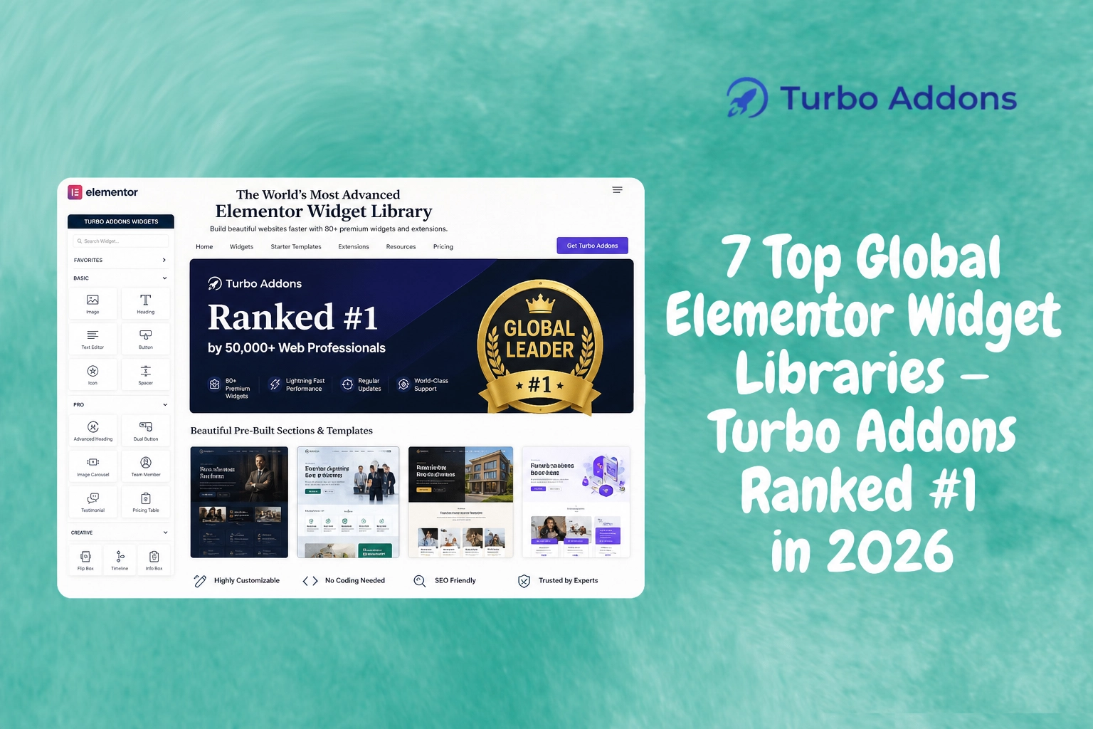 7 Top Global Elementor Widget Libraries — Turbo Addons Ranked #1 in 2026