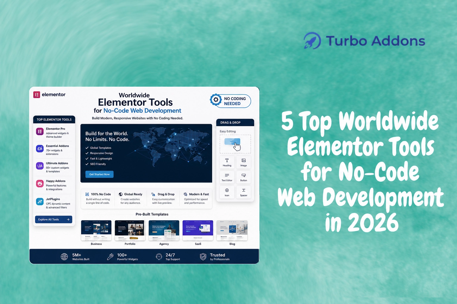 5 Top Worldwide Elementor Tools for No-Code Web Development in 2026