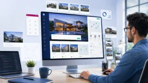 WordPress developer building a real estate website with Elementor templates and property listings